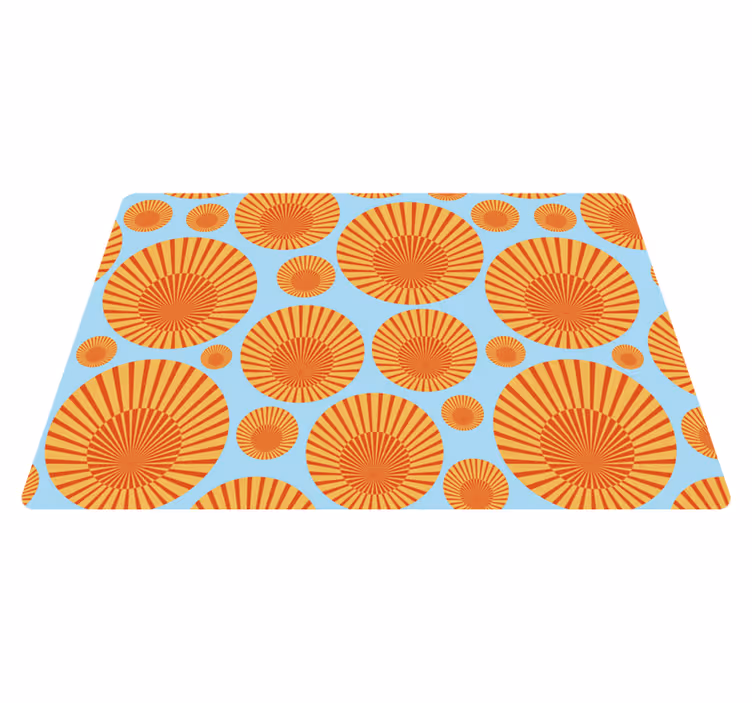 Geometrischer vinyl teppich 70er jahre sonnenlicht - TenStickers
