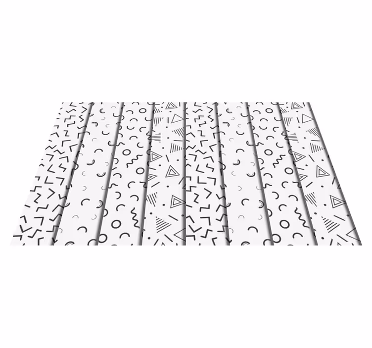 Vinyl teppich geometrisch im retro-stil - TenStickers