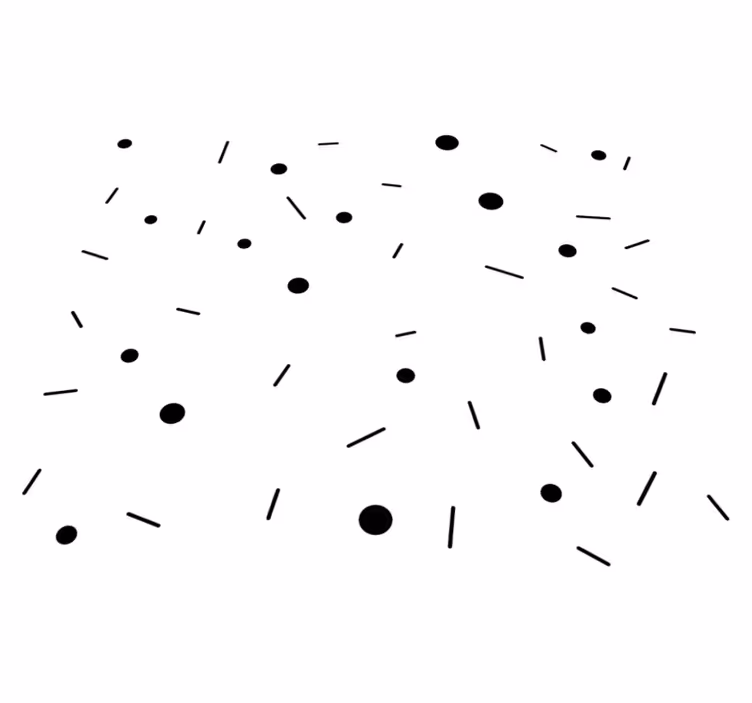 Vinyl teppich geometrisch kreise und linien konfetti - TenStickers