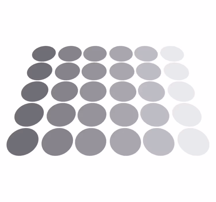 Vinyl teppich geometrisch graue kreise - TenStickers