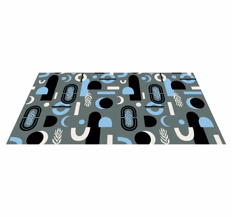 Vinyl teppich geometrisch mit abstraktem hintergrund - TenStickers