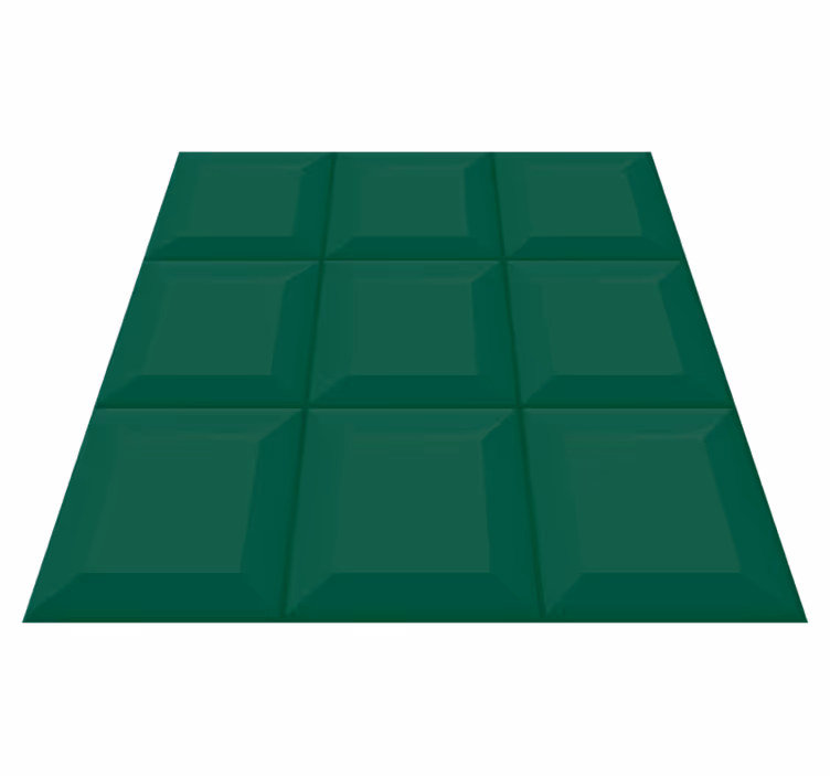 Vinyl teppich geometrisch grüne 3d-fliesen - TenStickers