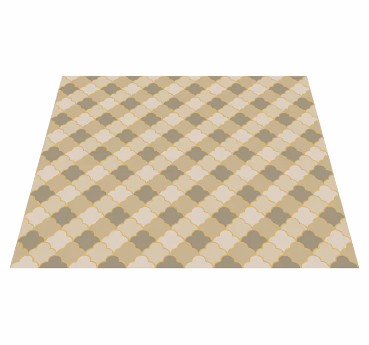 Vinyl teppich geometrisch mit beigem art deco muster - TenStickers