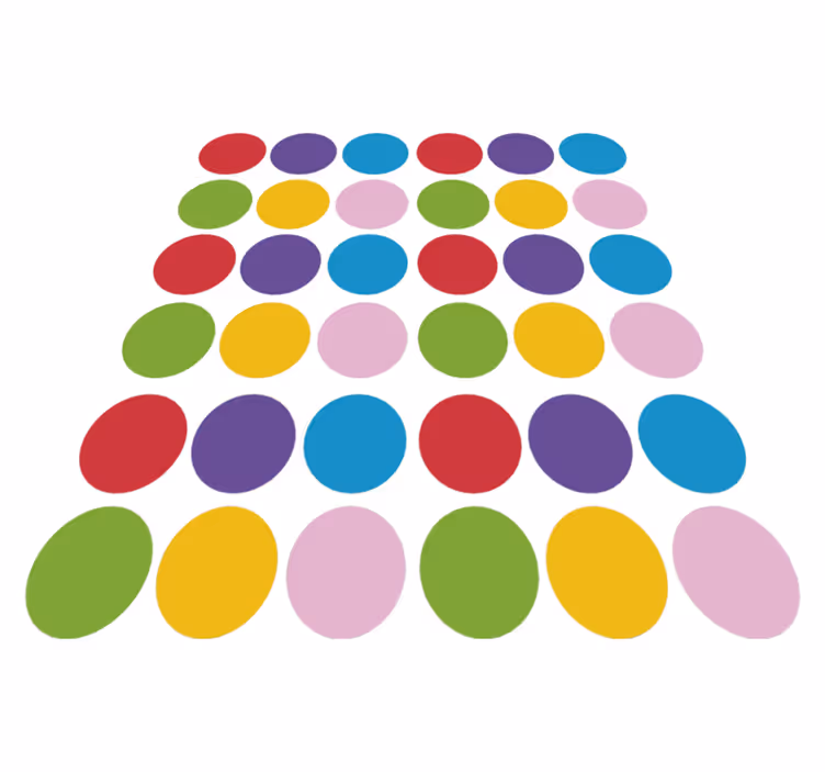 Vinyl teppich geometrisch buntes kreisdesign - TenStickers