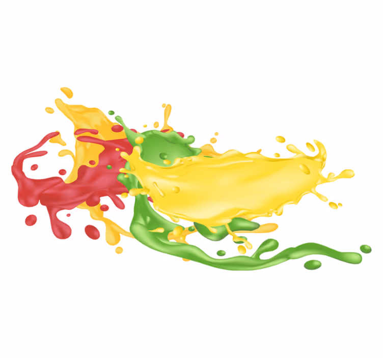 Vinyl teppich geometrisch mit spritzigen farben - TenStickers