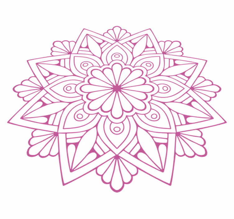 Vinyl teppich geometrisch mit aufwendigem pflanzenmuster - TenStickers