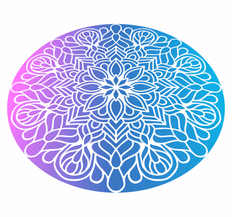 Vinyl teppich geometrisch mit lebhaftem kreismuster - TenStickers