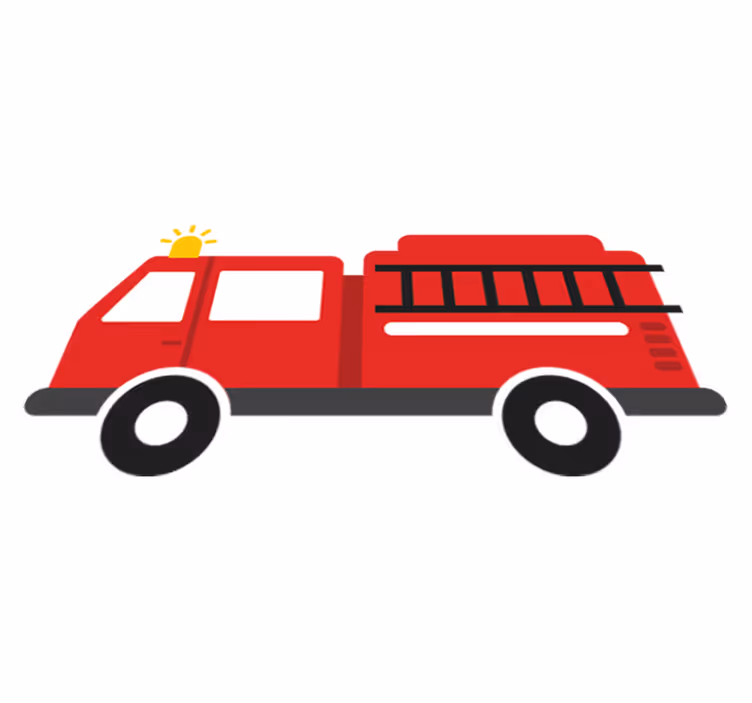 Vinyl teppich kinderzimmer feuerwehrtruck - TenStickers