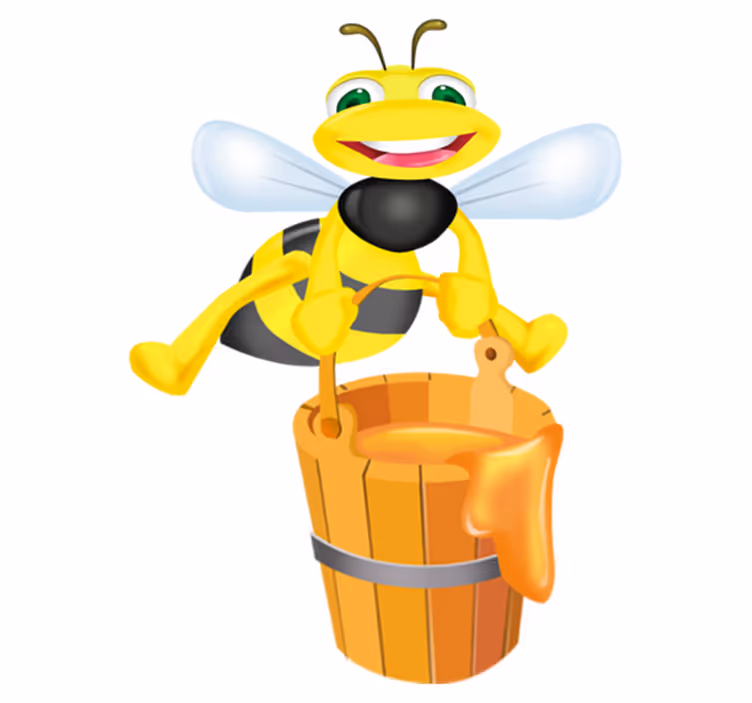 Vinyl teppich kinderzimmer bienen aufkleber honigwürfel - TenStickers
