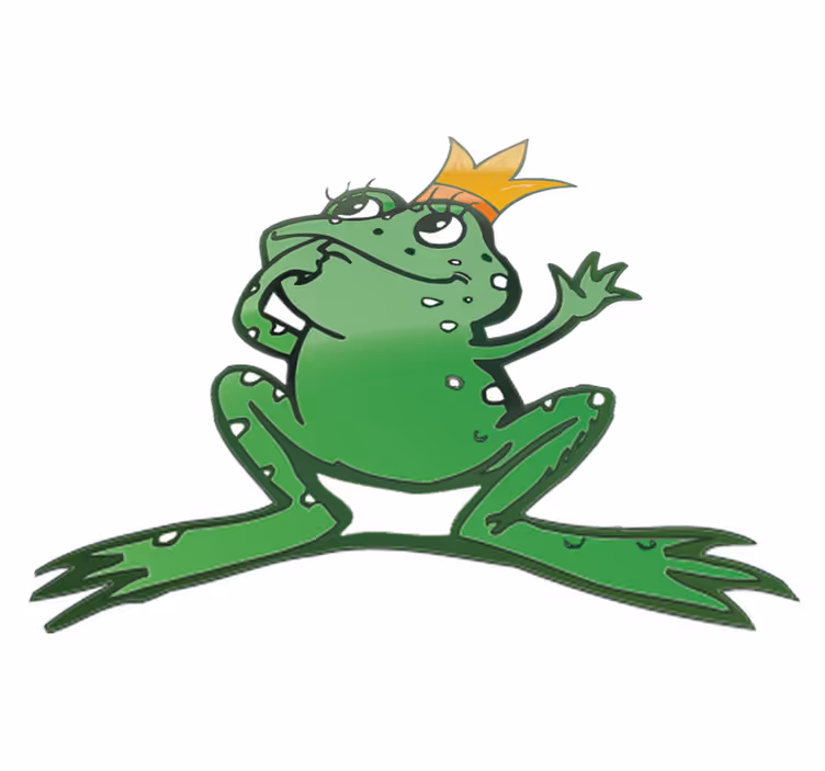 Vinyl teppich kinderzimmer könig frosch - TenStickers
