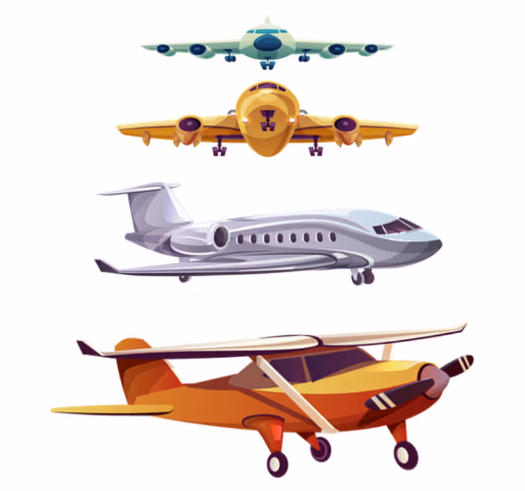 Vinyl teppich kinderzimmer flugzeug-design - TenStickers