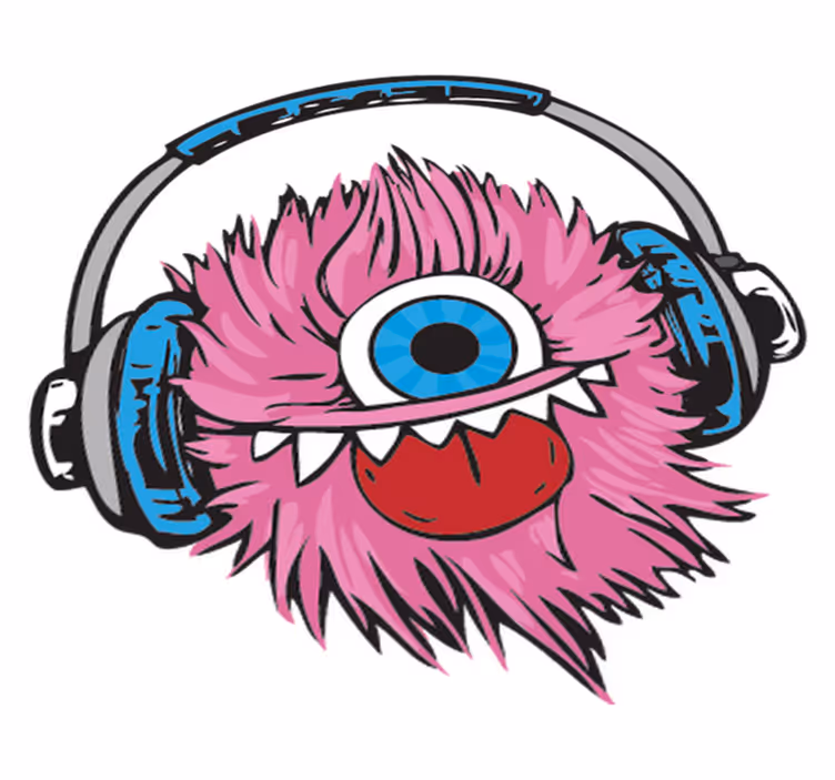 Vinyl teppich kinderzimmer pinkes haariges monster - TenStickers
