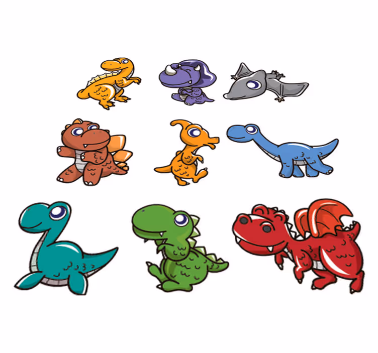 Vinyl teppich kinderzimmer mit dino aufklebern - TenStickers