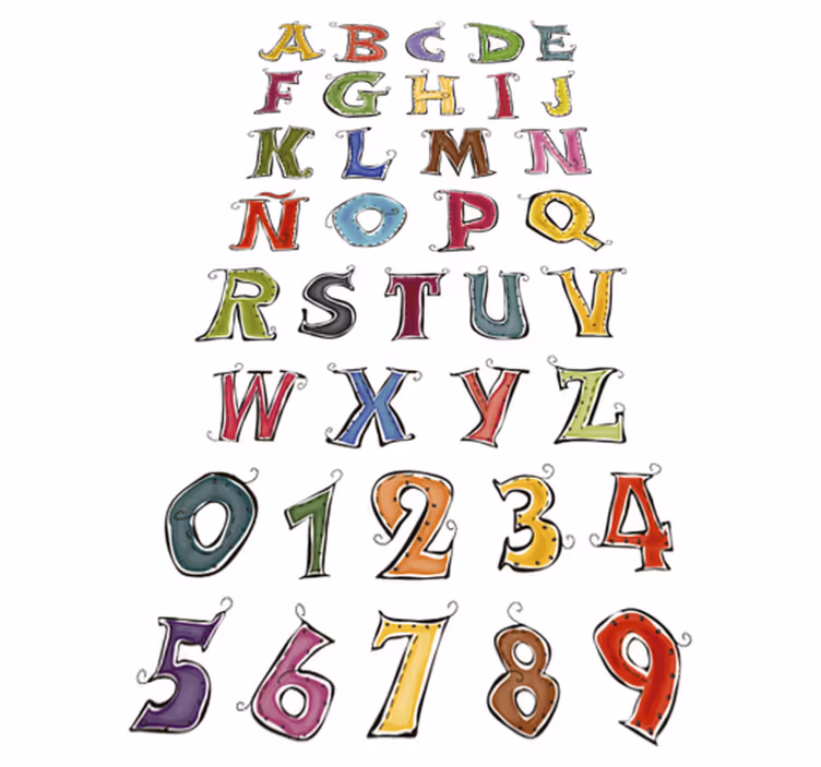 Vinyl teppich kinderzimmer mit spanischem alphabet - TenStickers