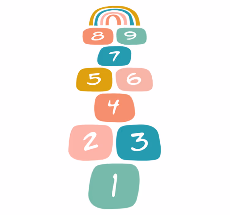 Vinyl teppich kinderzimmer himmelsschere regenbogen - TenStickers
