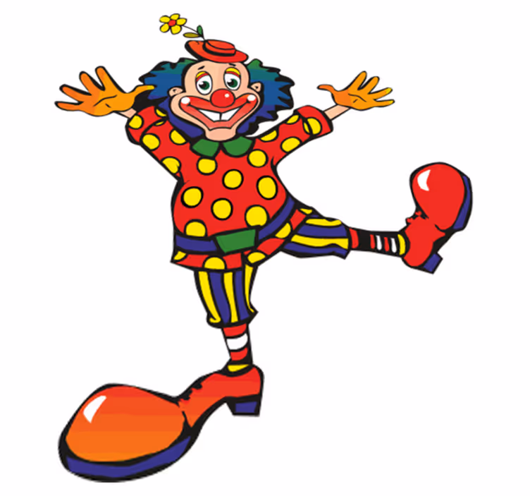 Vinyl teppich kinderzimmer bunter tanzender clown - TenStickers