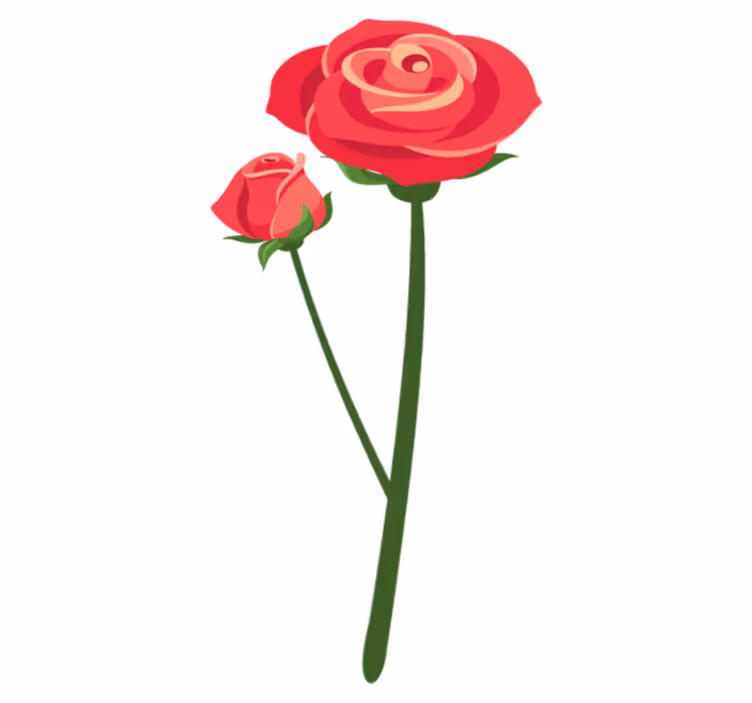 Vinyl teppich schlafzimmer 3d rosen design - TenStickers