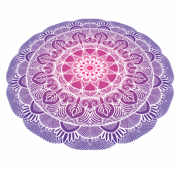 Vinyl teppich schlafzimmer lila lebensblumen mandala - TenStickers