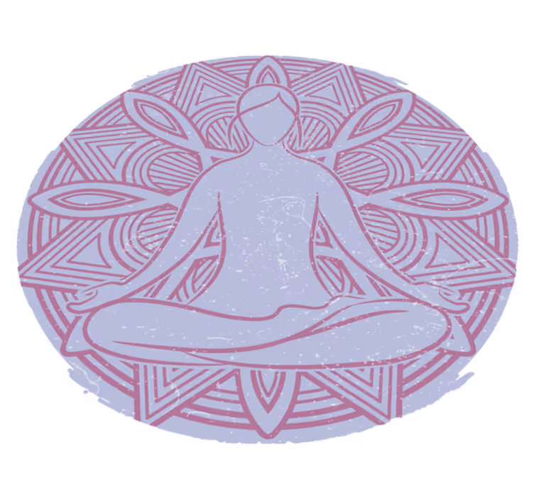 Vinyl teppich schlafzimmer yoga lotusblüte - TenStickers