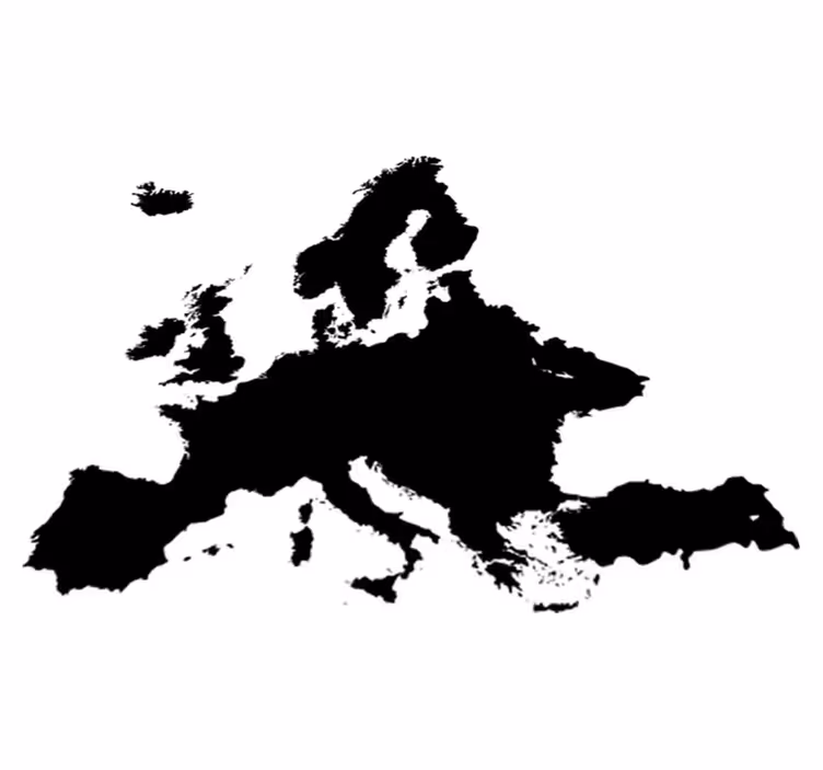 Vinyl teppich weltkarte mit kreidetafel europa - TenStickers