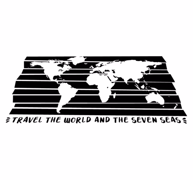 Vinyl teppich weltkarte die welt bereisen - TenStickers