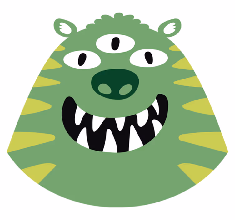 Vinyl teppich kinderzimmer fröhliches monster design - TenStickers