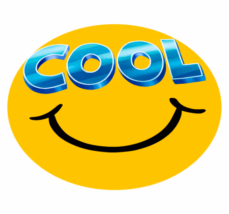 Vinyl teppich kinderzimmer cool smiley skateboard - TenStickers