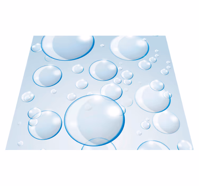 Vinyl teppich badezimmer mit kugelblasen-motiv - TenStickers