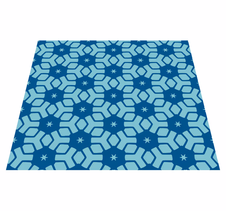 Vinyl teppich badezimmer blaue fliesen tapete - TenStickers