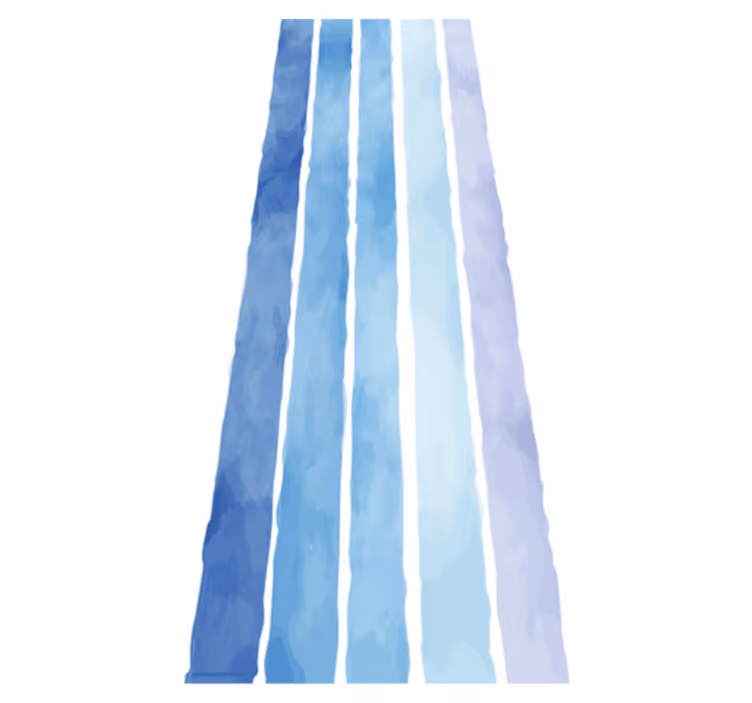 Vinyl teppich badezimmer mit blauem aquarellmuster - TenStickers