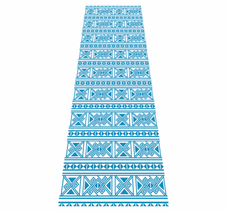 Vinyl teppich badezimmer mit blauem muster - TenStickers