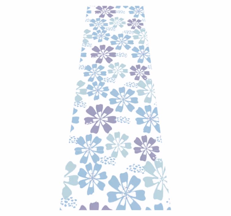 Vinyl teppich badezimmer mit pastellfarbenem blumenmuster - TenStickers