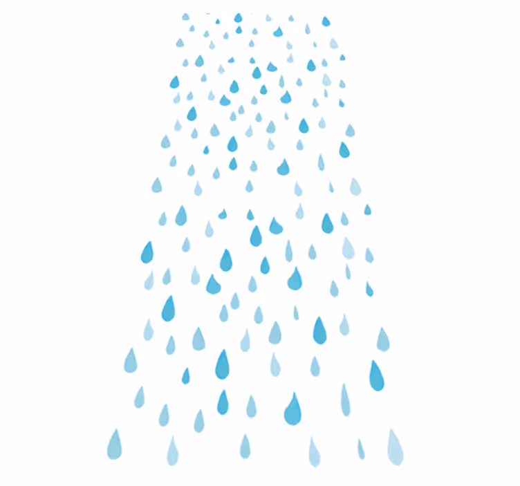 Vinyl teppich badezimmer blaue aquarell wassertropfen - TenStickers