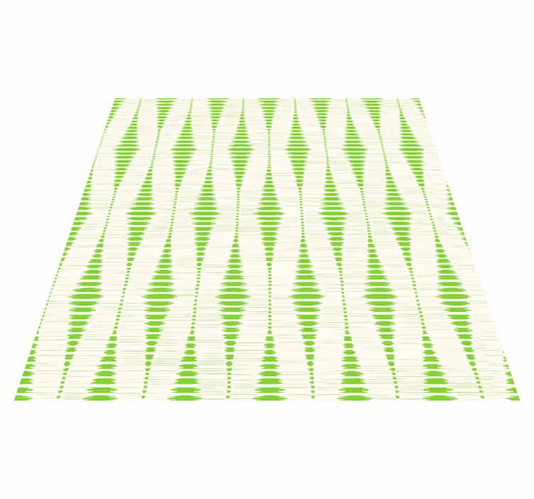 Vinyl teppich geometrisch grün rabaul ikat - TenStickers