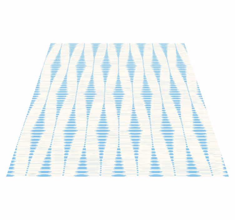 Vinyl teppich geometrisch hellblau rabaul ikat - TenStickers