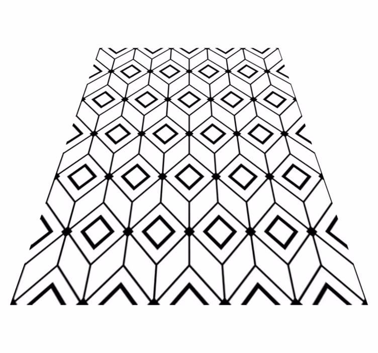 Vinyl teppich geometrisch moderne diamantelemente - TenStickers