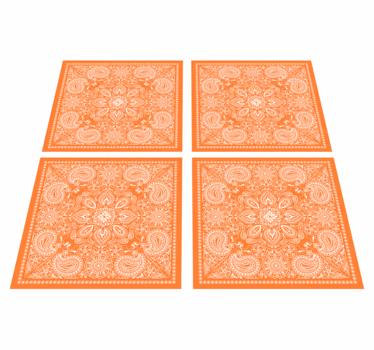 Vinyl teppich badezimmer paisley fliesenmuster - TenStickers