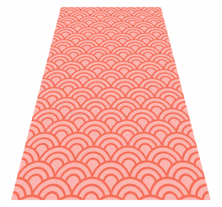 Vinyl teppich badezimmer in living coral pantone - TenStickers