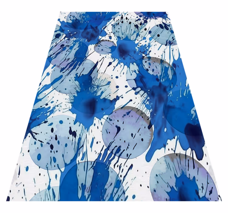 Vinyl teppich badezimmer blaue tinten kreise - TenStickers
