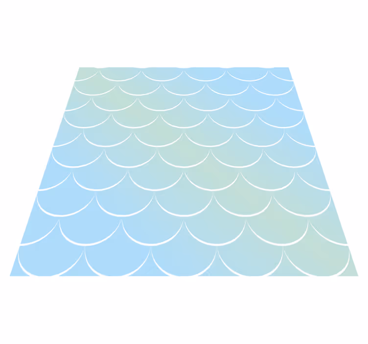 Vinyl teppich badezimmer mit pastellfarbenem schuppenmuster - TenStickers