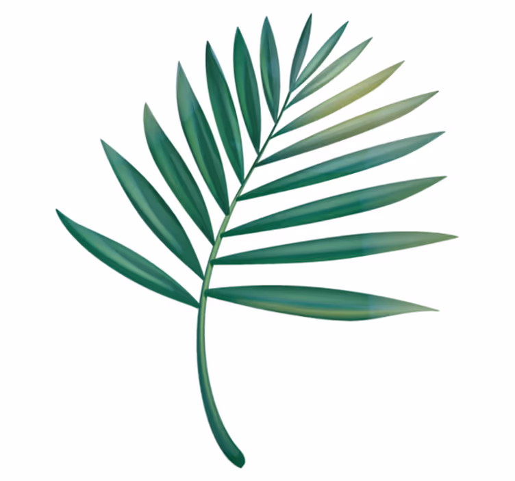 Vinyl teppich badezimmer blatt palme - TenStickers