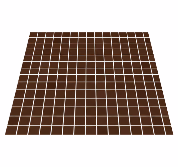 Vinyl teppich badezimmer mini schokoladenbraune mosaike - TenStickers