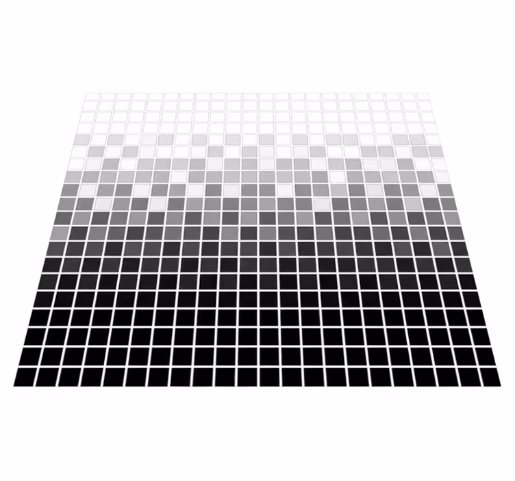 Vinyl teppich badezimmer mit kleinen monochromen mosaiken - TenStickers