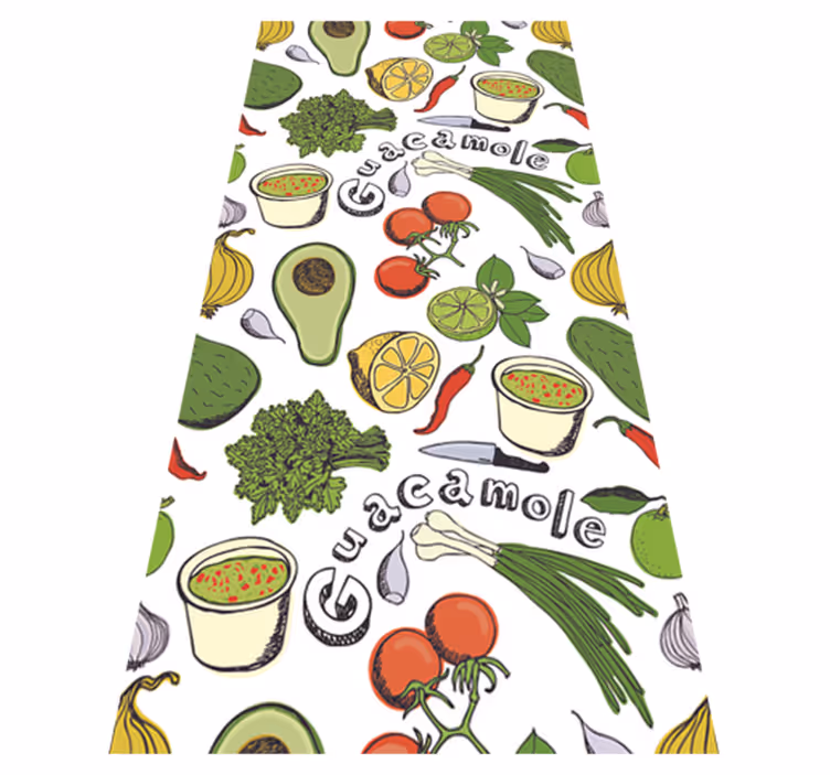 Vinyl teppich küche mit mexikanischen fruchtmotiven - TenStickers