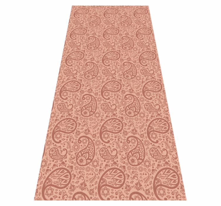 Vinyl teppich küche mit paisley-muster kühlschrank - TenStickers