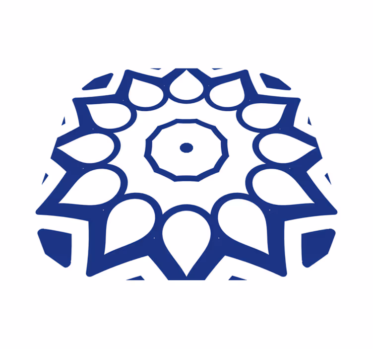 Vinyl teppich küche delfter blaue mandala blumen - TenStickers