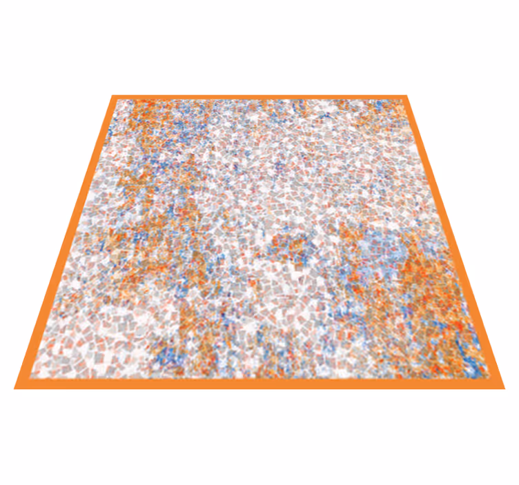 Vinyl teppich küche in porzellanfarbenem mosaik - TenStickers