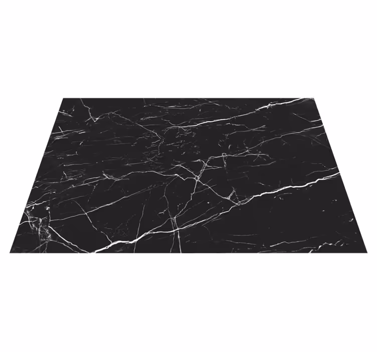 Vinyl teppich küche in schwarzem marmor - TenStickers