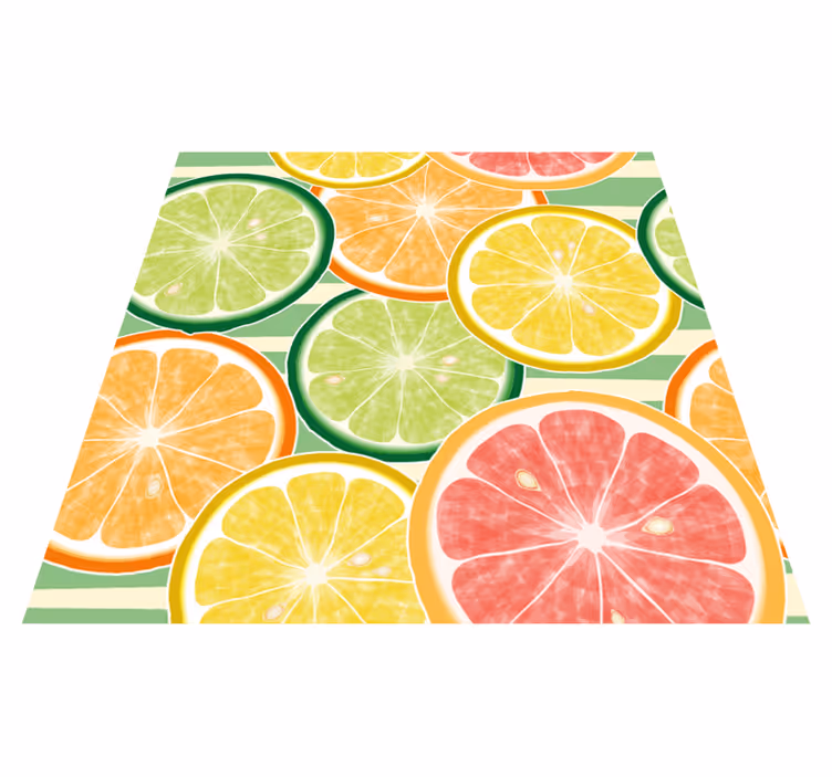 Vinyl teppich küche citrus fliesenaufkleber - TenStickers