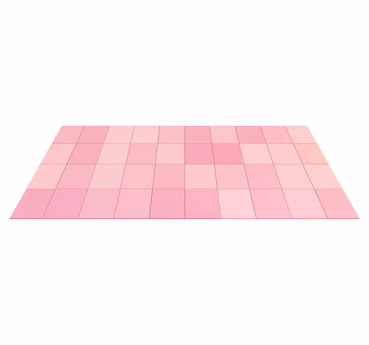 Vinyl teppich küche mit rosa quadraten - TenStickers